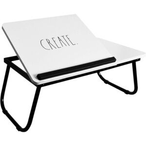 “Make Today Great” White Folding Rae Dunn Laptop Desk for Bed